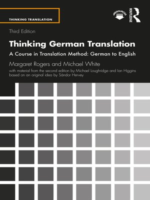 cover image of Thinking German Translation